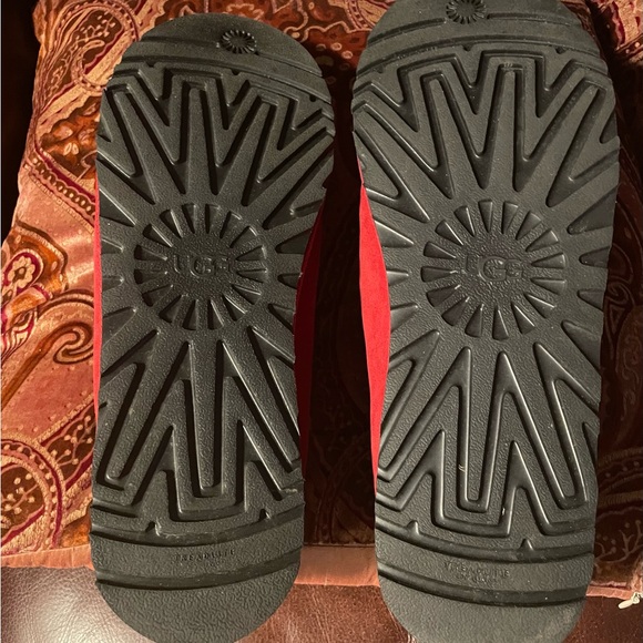 ***SOLD**UGG Tasman Mens Size 12 Samba Red Suede Comfort Slip On - Picture 10 of 14